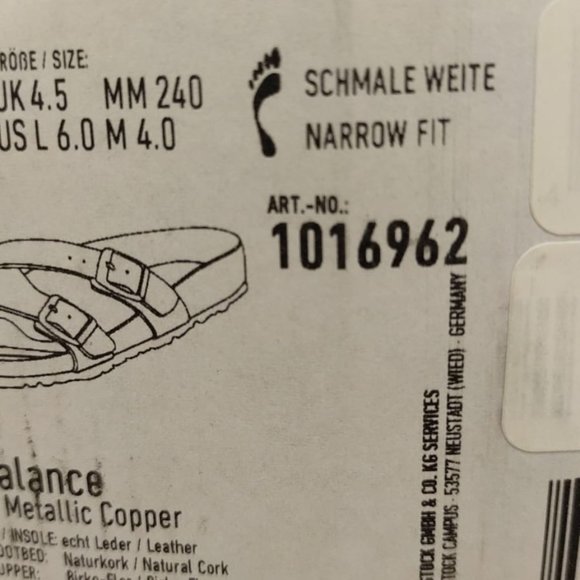 BIRKENSTOK Women Yao Balance  Leather Sandals--Metallic Copper - Picture 9 of 9